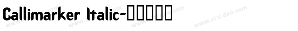 Callimarker Italic字体转换